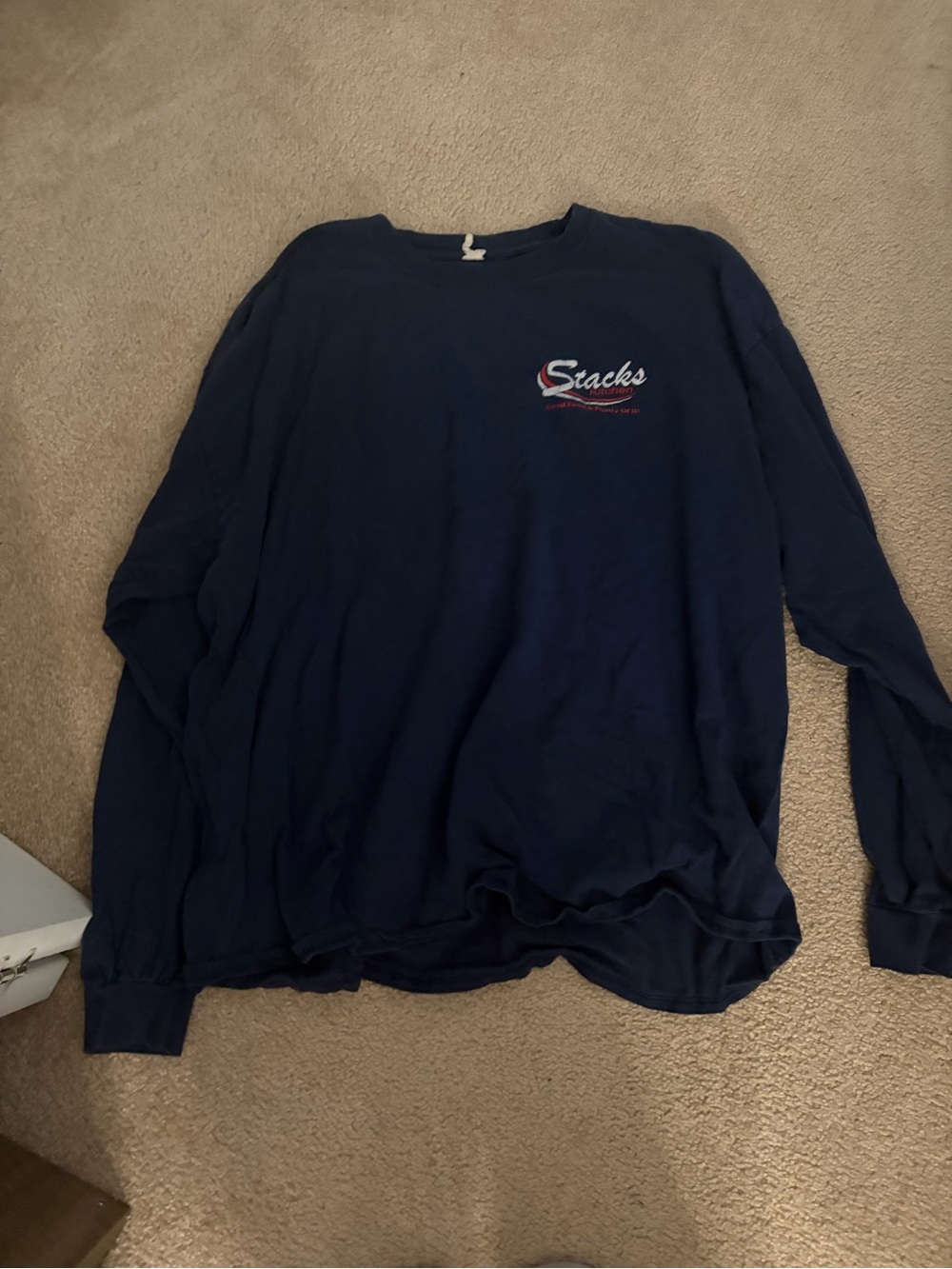 Stacks Navy Long-Sleeve Crewneck Sweatshirt